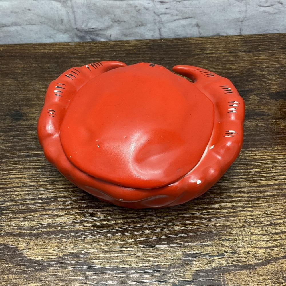 Pair Of Vtg Porcelain Crab Shaped Butter Pot Dishes Ramican From Czechoslovakia - Picture 3 of 13